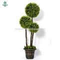 120cm 150cm 3 piezas árbol de bolas de topiario de boj artificial con maceta